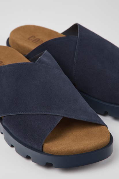 Design Brutus Sandal Marineblå Nubuck Sandaler For Menn Bobil