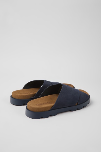 Design Brutus Sandal Marineblå Nubuck Sandaler For Menn Bobil