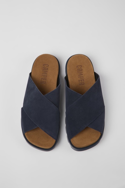 Design Brutus Sandal Marineblå Nubuck Sandaler For Menn Bobil