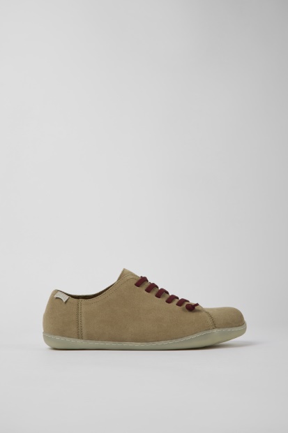 Camper Peu Beige Nubuck Sko For Herre Nyankomne