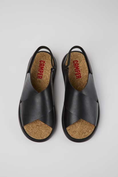 Pelotas Flota Svarte Skinnsandaler For Menn Eksklusiv Campingvogn