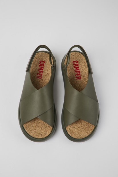 Camper Design Pelotas Flota Grønne Skinnsandaler For Menn