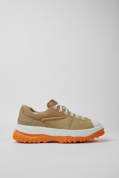 Camper Teix Beige Resirkulert Tekstil Og Nubuck Sko For Herre Nyankomne
