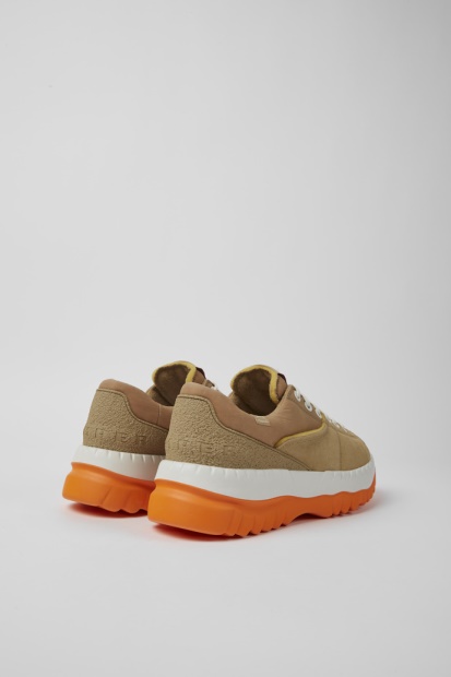 Camper Teix Beige Resirkulert Tekstil Og Nubuck Sko For Herre Nyankomne