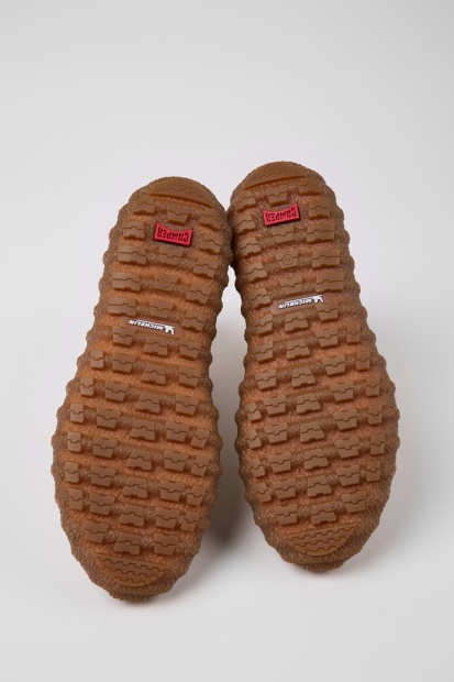 Slipt Beige Tekstil Og Lær Ankelstøvletter For Herre Bobil Nyankomne