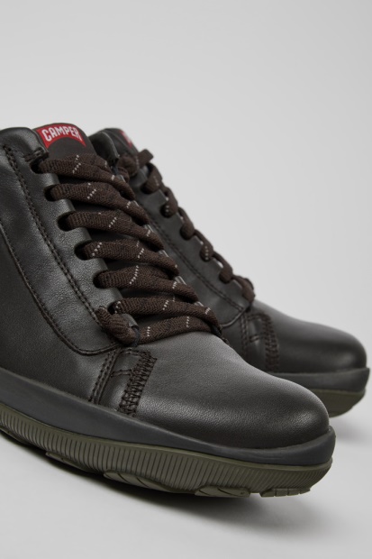 Design Peu Pista Gore-tex Brune Skinnsko For Menn Bobil