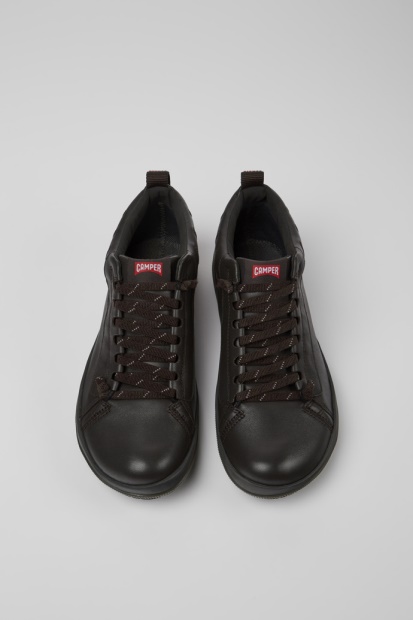 Design Peu Pista Gore-tex Brune Skinnsko For Menn Bobil