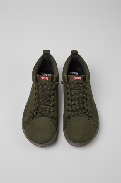 Design Peu Pista Gore-tex Grønne Nubuck Sko For Menn Bobil
