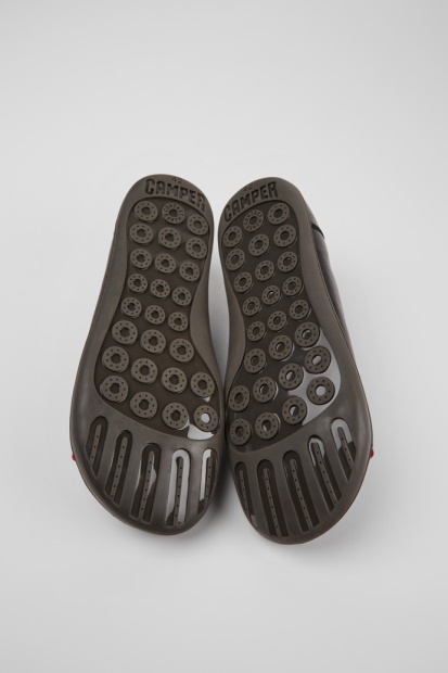 Design Tvillinger Svart Skinn Og Ull Sko For Menn Bobil