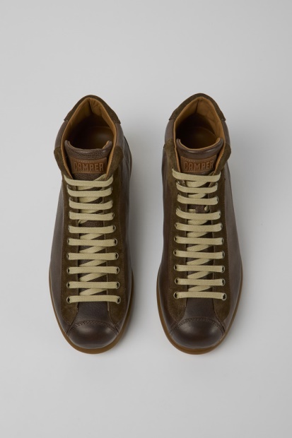 Camper Pelotas Mørkebrune Ankelstøvletter I Skinn For Menn, Nyankomne