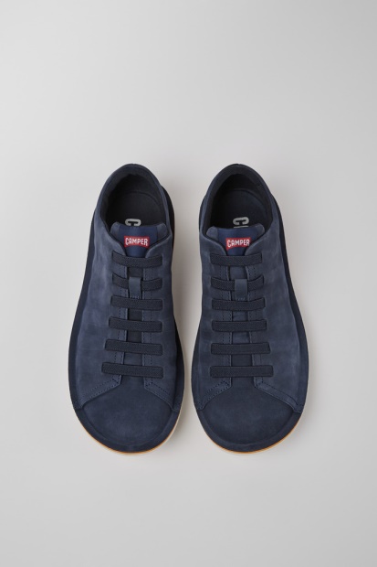 Design Beetle Blå Nubuck Joggesko For Menn Bobil