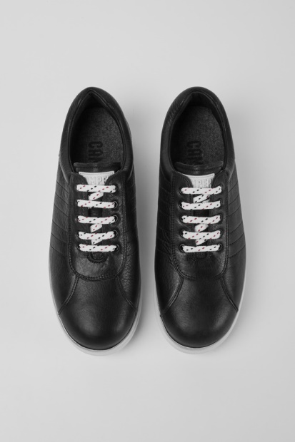 Camper Design Pelotas Beskytter Svarte Skinnsneakers For Menn