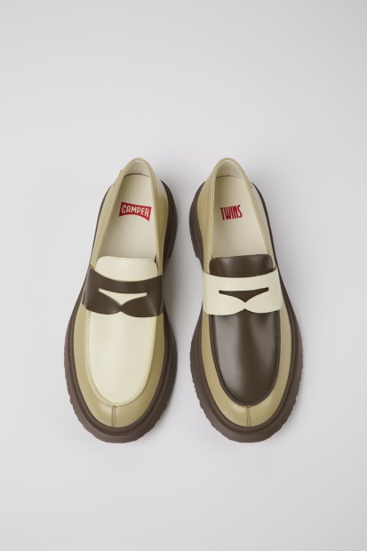 Camper Twins Flerfargede Loafers I Skinn For Menn, Nyankomne