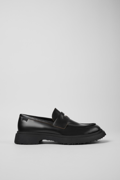 Design Walden Svarte Loafers Bobil I Skinn