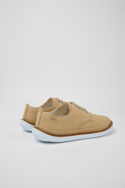 Campingvogn Design Vogn Beige Tekstil Og Nubuck Sko For Menn