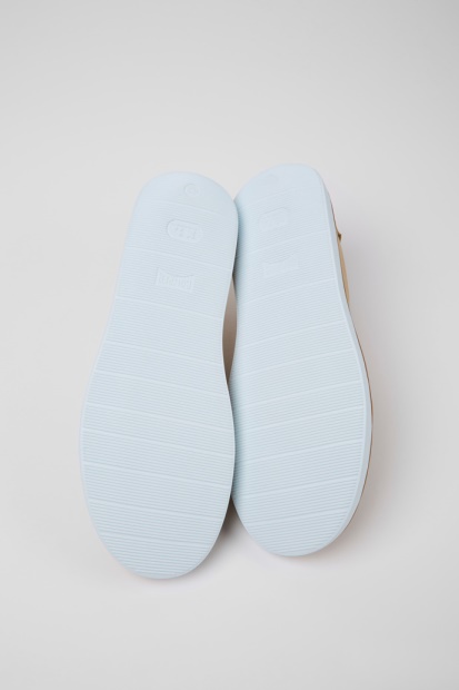 Campingvogn Design Vogn Beige Tekstil Og Nubuck Sko For Menn