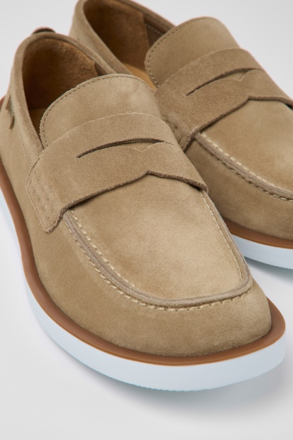 Eksklusiv Campingvogn Beige Nubuck Sko For Menn