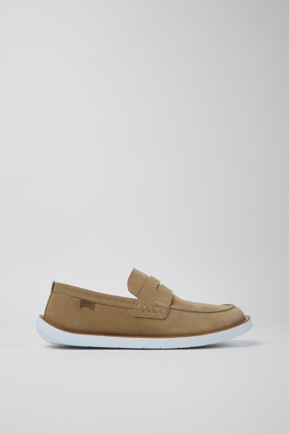 Eksklusiv Campingvogn Beige Nubuck Sko For Menn