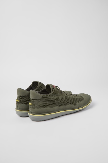 Camper Beetle Green Tekstil Og Nubuck Sko For Herre Nyankomne