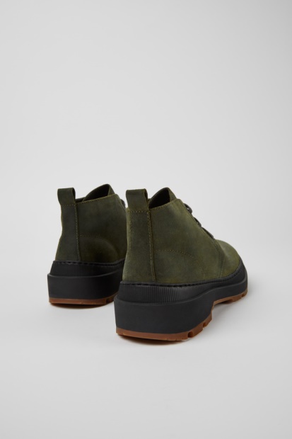 Brutus Trek Michelin Mørkegrønne Nubuck Ankelstøvletter For Menn Eksklusiv Campingvogn