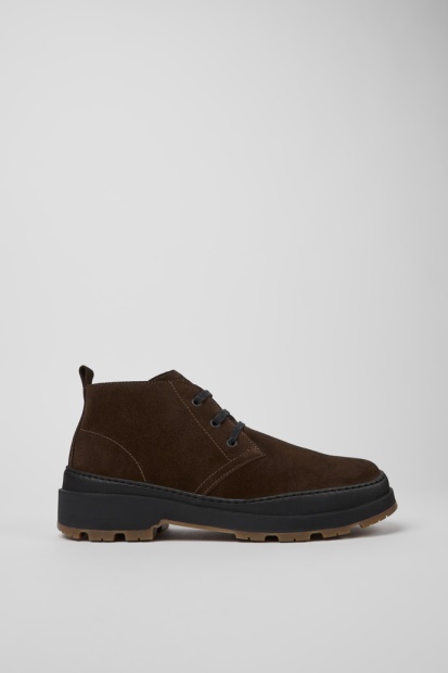 Design Brutus Trek Michelin Brune Nubuck Ankelstøvletter For Menn Bobil
