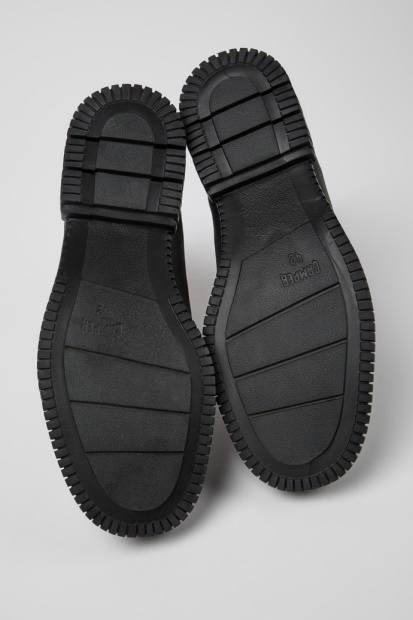 Pix Grå Og Svart Skinn Chelsea Boots For Menn Eksklusiv Campingvogn