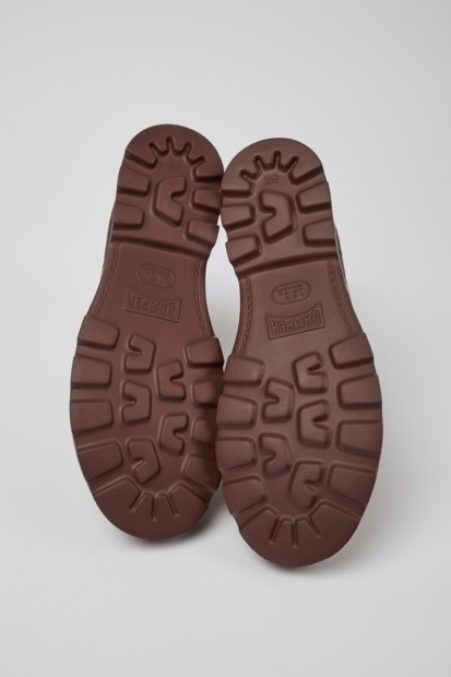 Camper Brutus Ankelstøvletter I Burgunder Og Oransje Skinn For Menn, Nyankomne