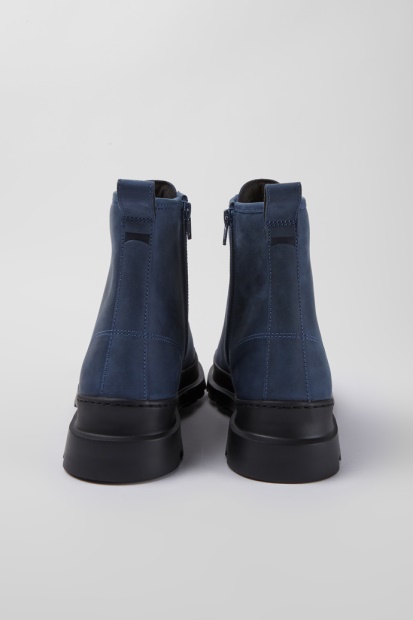 Bobildesign Brutus Blå Vokset Nubuck Snørestøvler