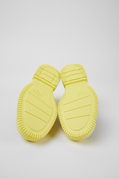 Pix Svart Og Gult Lær Snøresko For Menn Eksklusiv Campingvogn