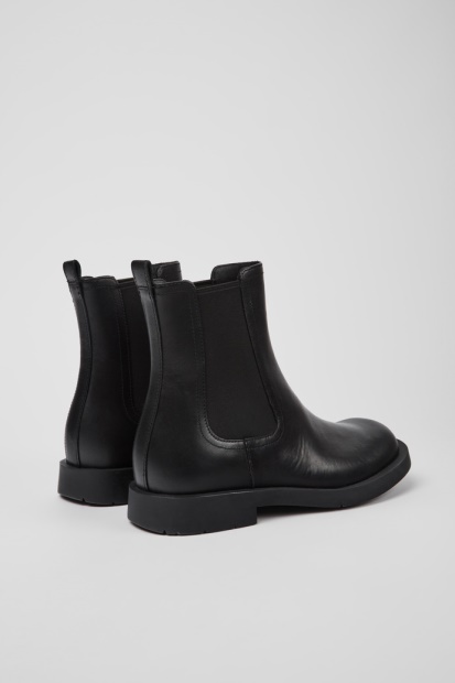 Mil 1978 Svart Skinn Chelsea Boots For Menn Bobil Nyankomne