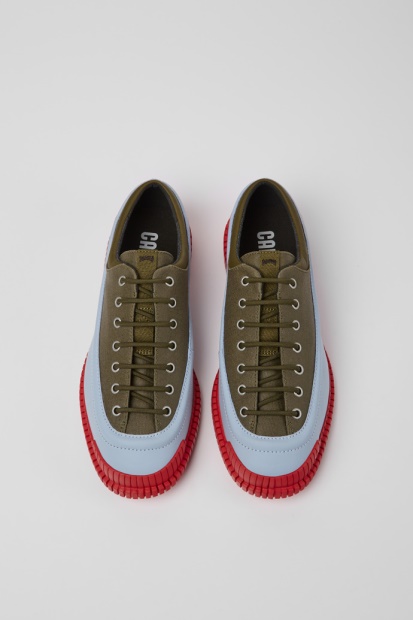 Camper Pix Grønn Og Blå Snøresko For Herre Nykommere