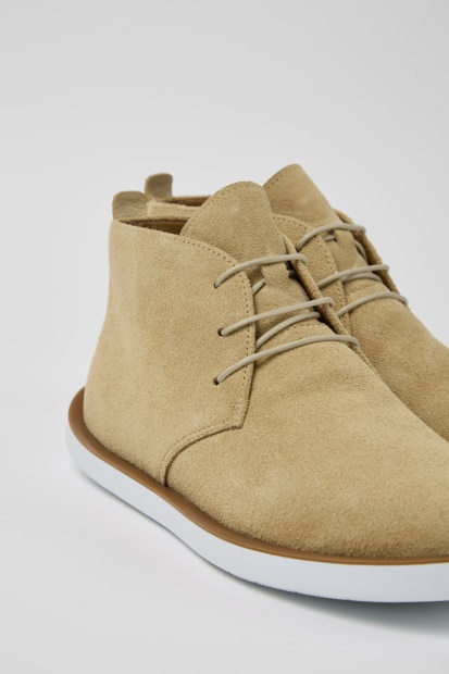 Vogn Beige Nubuck Herresko Bobil Nykommere
