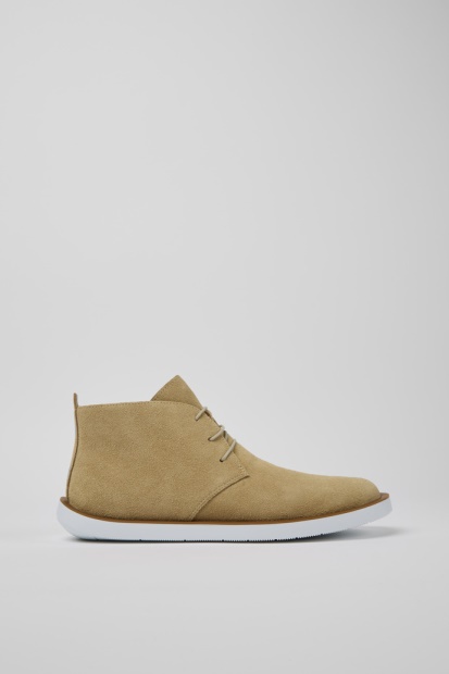 Vogn Beige Nubuck Herresko Bobil Nykommere