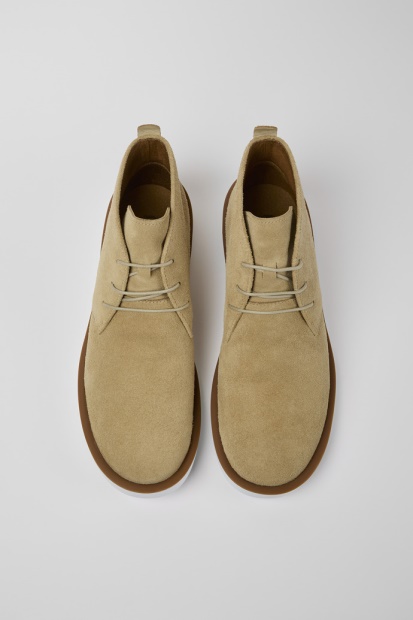 Vogn Beige Nubuck Herresko Bobil Nykommere