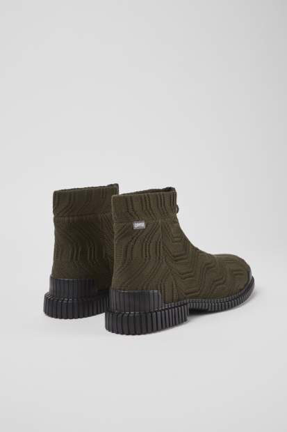 Pix Tencel Mørkegrønne Glidelåsstøvler For Menn Eksklusiv Campingvogn