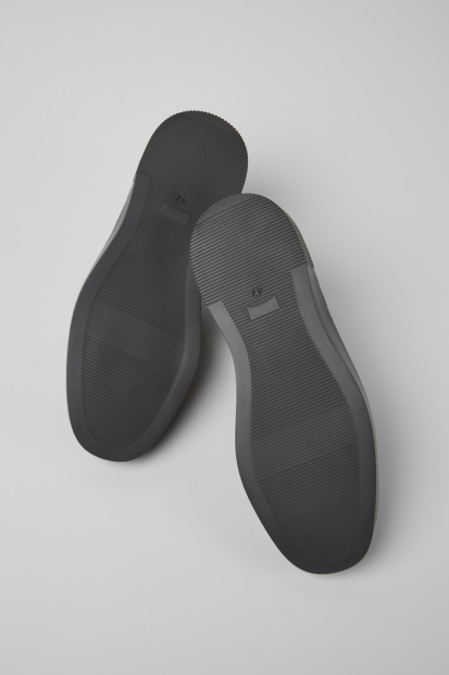 Design Bill Svart Skinn Snøresko Bobil