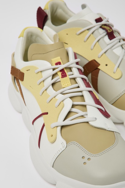 Camper Twins Flerfarget Skinn- Og Tekstiljoggesko For Menn, Nyankomne