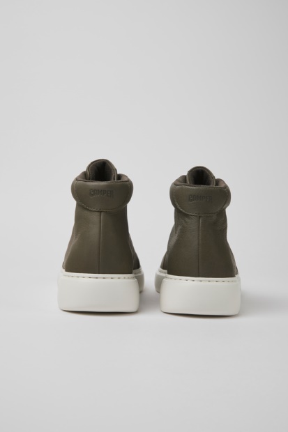 Runner K21 Grønne Skinnsneakers For Herre Bobil Nyankomne