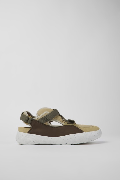 Camper Design Peu Stadion Hvitt Ikke-farget Skinn Og Tekstil Halvåpne Joggesko For Menn