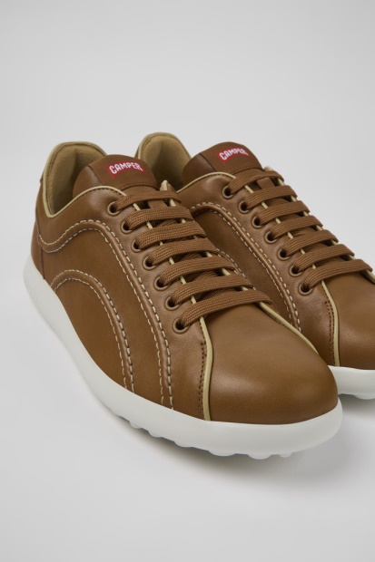 Eksklusive Camper Pelotas Xlite Brune Skinnsneakers For Menn