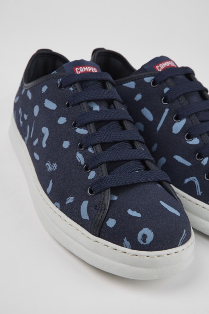 Runner Flerfarget Nubuck Og Skinn Joggesko For Menn Eksklusiv Bobil