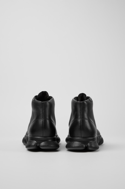 Karst Svart Skinn Joggesko For Herre Bobil Nykommere