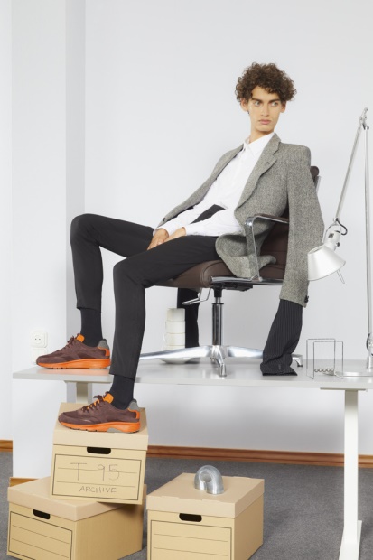 Design Drift Burgunder Og Oransje Tekstil Joggesko For Menn Bobil