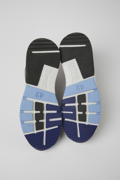 Camper Design Drift Svarte Og Røde Tekstil- Og Skinnsneakers For Menn