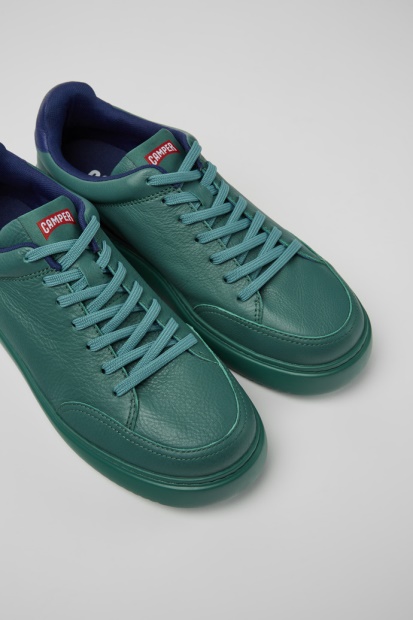 Eksklusiv Camper Runner K21 Grønne Skinnsneakers For Menn