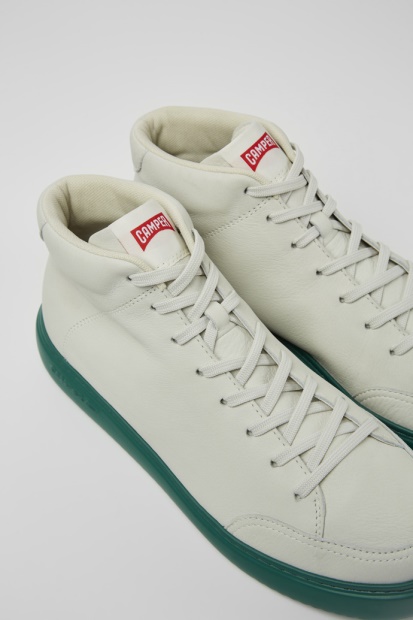 Eksklusiv Camper Runner K21 Hvite Joggesko I Ufarget Skinn For Menn