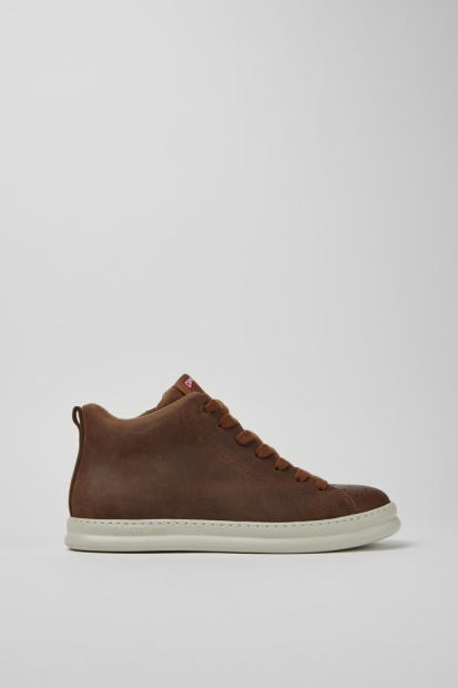 Eksklusive Camper Runner Brune Skinnsneakers For Menn