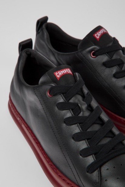 Eksklusiv Camper Runner Joggesko I Svart Skinn For Menn