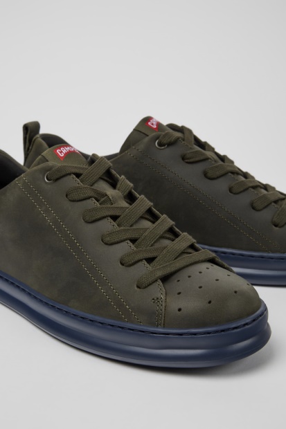 Runner Green Skinn Joggesko For Herre Camper Nyankomne