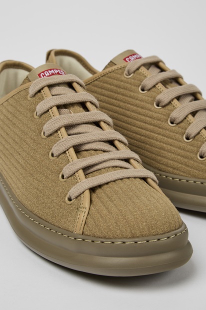 Camper Design Runner Beige Skinn Og Nubuck Joggesko For Menn
